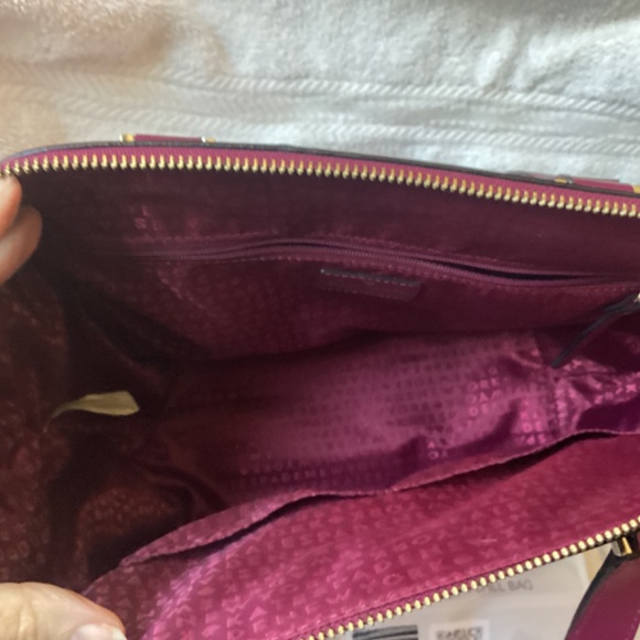 Kate Spade burgundy purse bag handles gold letter authenticity COA Luxury red - Picture 3 of 15